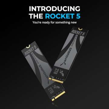 SABRENT Rocket 5 2TB Advanced Performance Internal M.2 PCIe GEN 5 14GB/s X4 NVMe SSD (SB-RKT5-2TB)