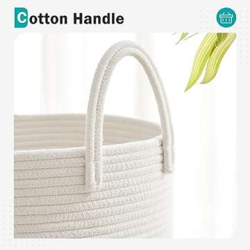 Cotton Rope Laundry Hamper - 58L Eco-Friendly Organizer