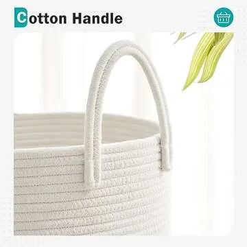 Cotton Rope Laundry Hamper - 58L Eco-Friendly Organizer