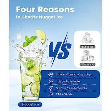 COWSAR Nugget Ice Maker Portable Ice Machine