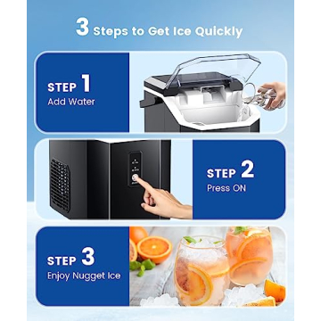 COWSAR Nugget Ice Maker Portable Ice Machine