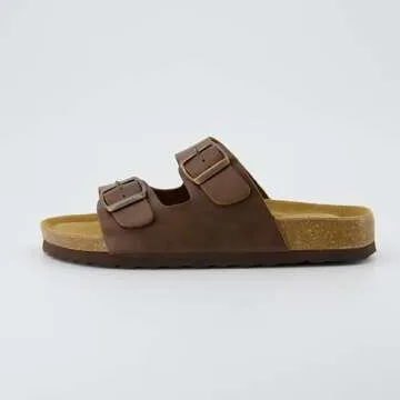 CUSHIONAIRE Lane Cork Footbed Sandals - Stylish Comfort