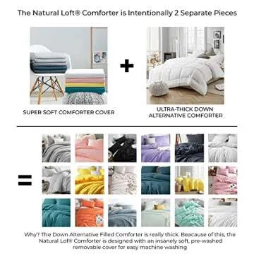 Byourbed Natural Loft Queen Comforter Set - Elegant Comfort