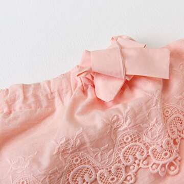 Colorful Childhood Newborn Baby Romper Girls Jumpsuit Infant Bodysuit Tutu Lace Dress Clothes Outfit Pink Size 12-18 Months