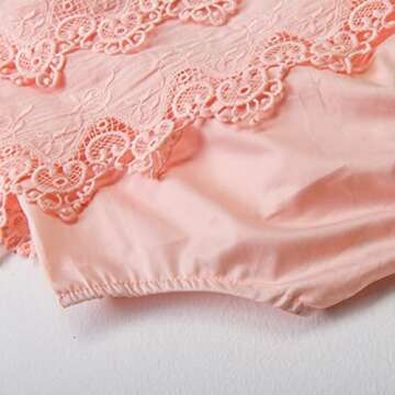 Colorful Childhood Newborn Baby Romper Girls Jumpsuit Infant Bodysuit Tutu Lace Dress Clothes Outfit Pink Size 12-18 Months