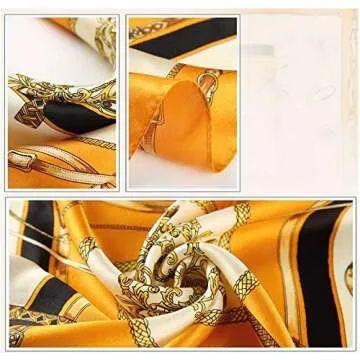 ANDANTINO Real Mulberry Silk Scarf - 21" Stylish Gift