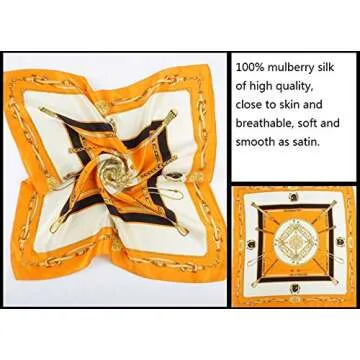 ANDANTINO Real Mulberry Silk Scarf - 21" Stylish Gift
