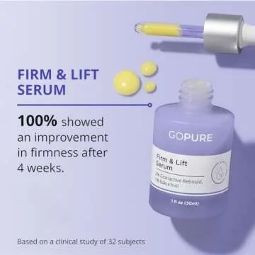 goPure Power Serum Trio Set - Radiant Vitamin C Serum, Hydrating Hyaluronic Acid Serum, Bakuchiol and Retinol Serum for Visibly Brighter, Moisturized, and Firmer-Looking Skin - Set of 3, 1.0 fl oz