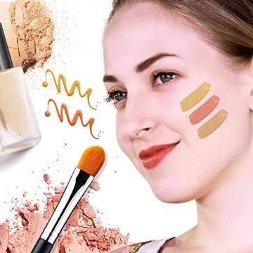 Eye Shadow Primer Applicator Brush for Blending, Concealer, Professional Tools for Applying Cream, Liquid Shadows and Eye Primer Base with Vegan Bristles by EIGSHOW