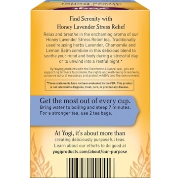 Yogi Honey Lavender Stress Relief Tea - Organic Herbal Comfort