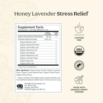 Yogi Honey Lavender Stress Relief Tea - Organic Herbal Comfort