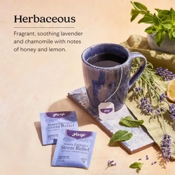 Yogi Honey Lavender Stress Relief Tea - Organic Herbal Comfort