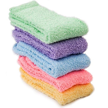 TEHOOK Fuzzy Socks for Women, Warm Soft Fluffy Socks Thick Cozy Plush Sock Winter Christmas Socks fo...