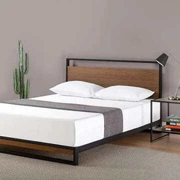 ZINUS Suzanne Bed Frame - Elegant Bamboo & Metal Design