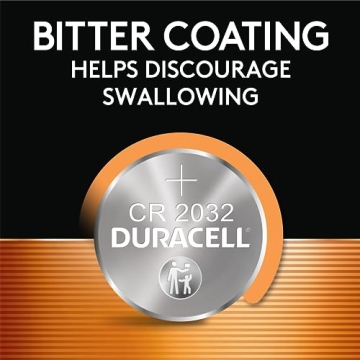 Duracell 2032 Lithium Battery 8-Pack Safe Long-Lasting Power