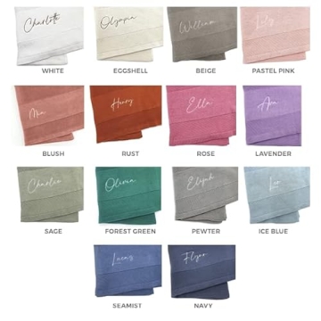 Custom 100% Cotton Baby Blanket with Embroidered Name