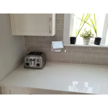 The Google Home Hub Nest Hub [Gen 1 and Gen 2] Mount for Electrical Outlets. Full Swivel. Installs in Seconds. Hidden Cord Storage. Award Winning Design. Works on All Vertical Outlets.