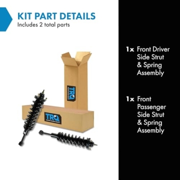 TRQ Front Strut & Coil Spring Assembly Set for Toyota 4Runner, FJ Cruiser, Tacoma