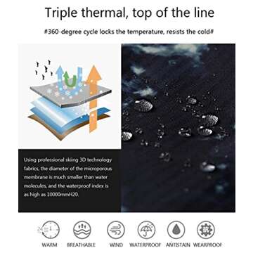 SEARIPE Women's Ski Jacket and Pants Sets Warm Winter Waterproof Windproof Hooded Snowboarding Snowsuit(Pink,M)