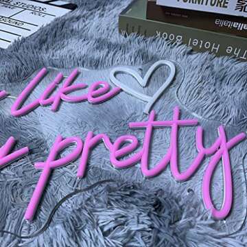 Your are Like Really Pretty Neon Sign, LED Neon Lights for Bedroom,Birthday Wedding Engagement Party Bar Pub Club Wall Decor Hanging Customs Neon Sign for Kids Girlfriends Gift(Pink)