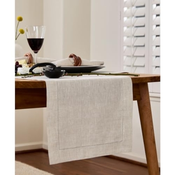 Solino Home Linen Natural Table Runner 72" Long - 100% Pure