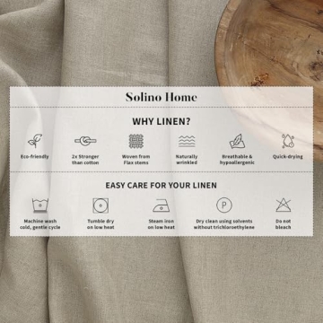 Solino Home Linen Natural Table Runner 72" Long - 100% Pure