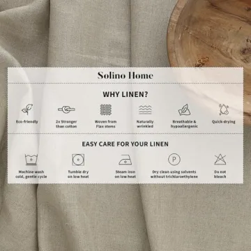 Solino Home Linen Natural Table Runner 72" Long - 100% Pure