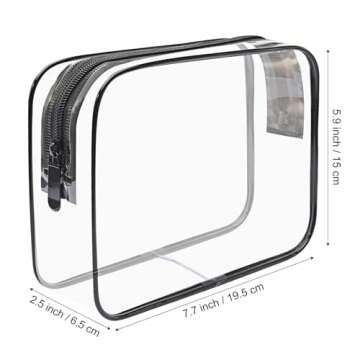 Lermende 2pcs Clear Toiletry Bag - TSA Approved Travel Bag for All Ages