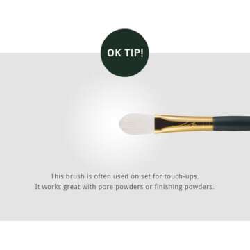 [SOO ADOR] okhee Spot Powder Brush PIV02 - Precision Powder Application for Oil Control and Touch-Ups | Designed by K-Pop Makeup Artist Seo Ok | Makeup Brush Base Brush Powder Brush