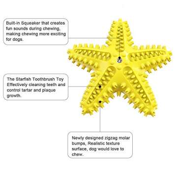 Interactive Starfish Dog Chew Toy for Dental Care