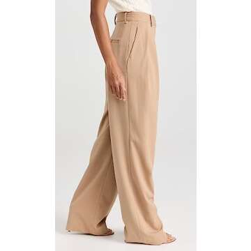 Chic STAUD Women's Luisa Pants in Camel Tan: Stylish Fit