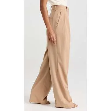 Chic STAUD Women's Luisa Pants in Camel Tan: Stylish Fit