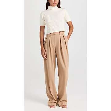 Chic STAUD Women's Luisa Pants in Camel Tan: Stylish Fit