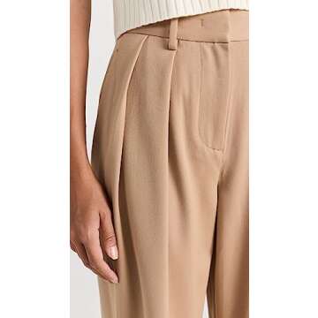 Chic STAUD Women's Luisa Pants in Camel Tan: Stylish Fit
