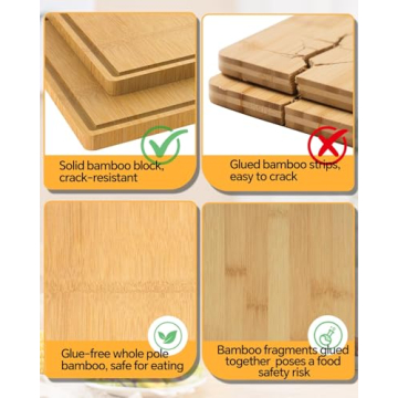 Dual-Sided Stainless Steel Bamboo Cutting Board for Kitchen