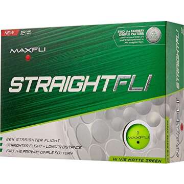 Maxfli StraightFli Matte Green Golf Balls