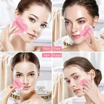 Spunspon 6 Pieces Powder Puff Face Soft Heart Shape Makeup Puff for Loose Powder Mineral Powder Body Powder Velour Cosmetic Foundation Blender Sponge Beauty Makeup Tools,Pink