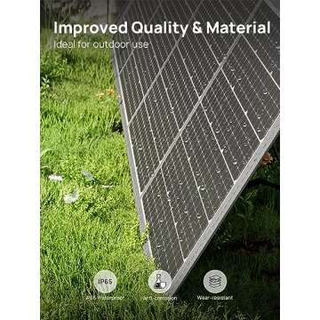 AFERIY Portable Solar Panel 200 Watt for Solar Generator with Kickstand, Foldable Mono Cell Solar Charger with USB DC Outputs for Phones Camera, IP65 Waterproof panneau Solaire for RV Outdoor Camping