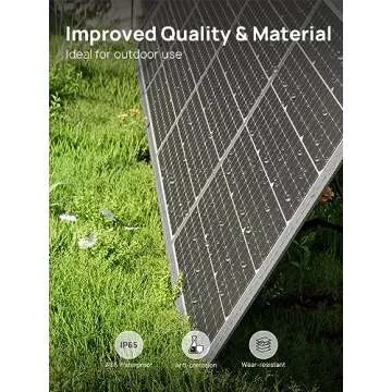 AFERIY Portable Solar Panel 200 Watt for Solar Generator with Kickstand, Foldable Mono Cell Solar Charger with USB DC Outputs for Phones Camera, IP65 Waterproof panneau Solaire for RV Outdoor Camping