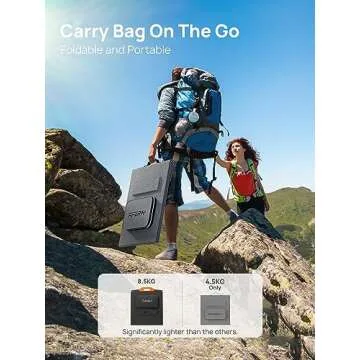 AFERIY Portable Solar Panel 200 Watt for Solar Generator with Kickstand, Foldable Mono Cell Solar Charger with USB DC Outputs for Phones Camera, IP65 Waterproof panneau Solaire for RV Outdoor Camping