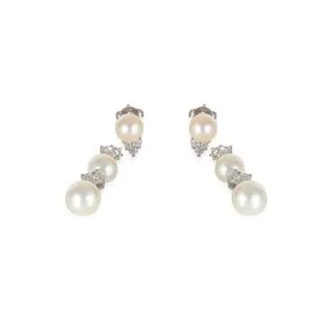 Tiffany & Co., Pre-Owned, Aria Earrings, 43mm , Platinum.