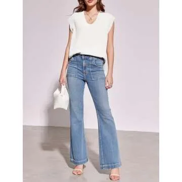 Saodimallsu Womens V Neck Sweater Vest Oversized Ribbed Knit Sleeveless Casual Loose Fit Pullover Tank Top White