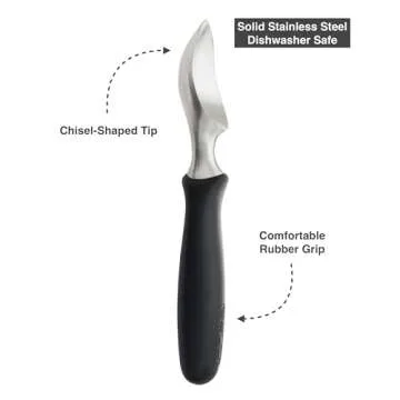BALCI Ice Cream Scoop - Heavy Duty Stainless Steel Icecream Scooper With Non-Slip Rubber Grip - Professional Metal Ice-Cream Spade - Dishwasher Safe – Black