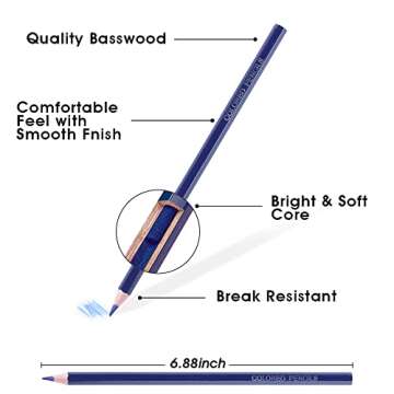 cyper top 80-color Colored Pencils for Adults Coloring Books, Soft Core Color Pencils Set for Adults...