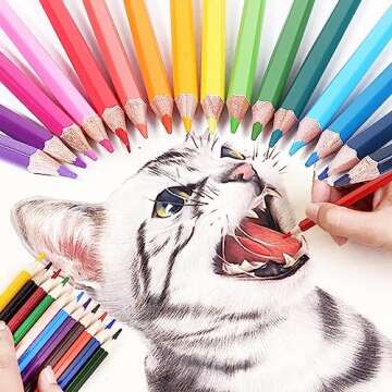 cyper top 80-color Colored Pencils for Adults Coloring Books, Soft Core Color Pencils Set for Adults, Kids Beginners, Artist, Professional Drawing Pencils Art Supplies for Blending, Sketching