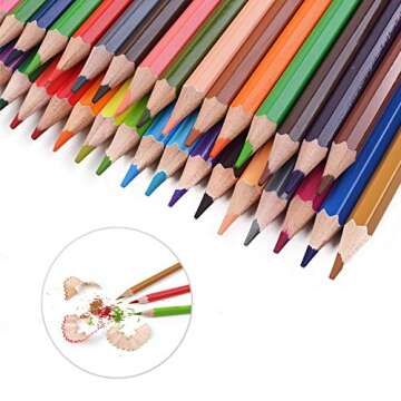 cyper top 80-color Colored Pencils for Adults Coloring Books, Soft Core Color Pencils Set for Adults, Kids Beginners, Artist, Professional Drawing Pencils Art Supplies for Blending, Sketching