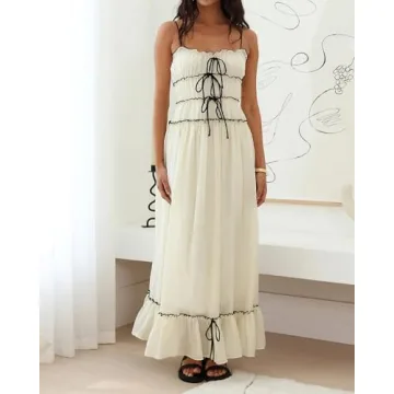 Women's Summer Maxi Sundress Elegant A-Line Comfort