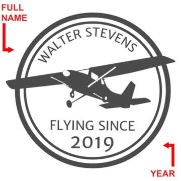 HomeWetBar Personalized Pilot Whiskey Glass Set of 4 - Engraved Whiskey Glasses for Pilot