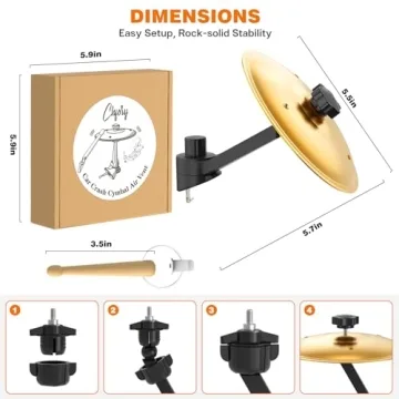 Car Cymbal Air Vent - Mini Drum Set with Stick for Musical Fun