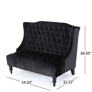 Christopher Knight Home Leora Velvet Wingback Loveseat